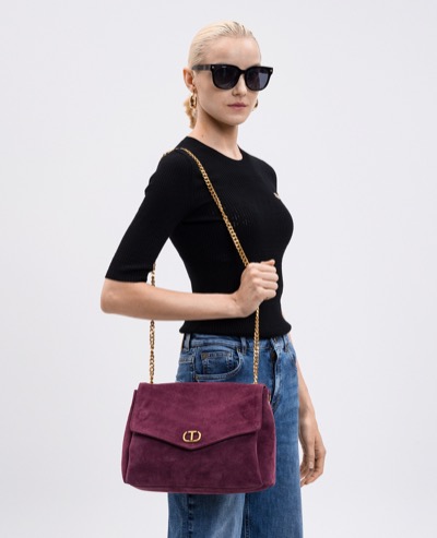 Dreamy purple suede bag